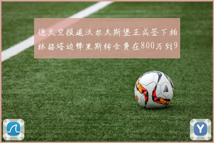 德天空报道沃尔夫斯堡正式签下柏林赫塔边锋里斯转会费在800万到900万欧之间